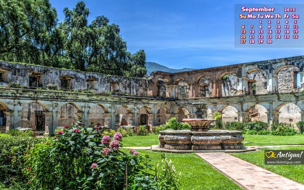 Santa Clara Convent Courtyard Antigua Guatemala Ruins